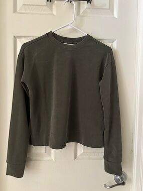 Athleta Olive Green Crewneck Sweatshirt
